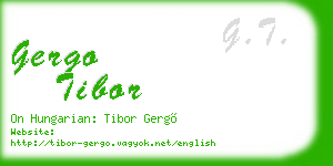 gergo tibor business card